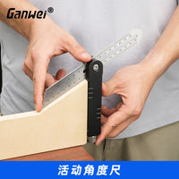 Adjustable Angle Ruler Woodworking Tool for Marking, Measuring, Metric and Imperial, Adjustable, DIY Dovetail, Ganwei