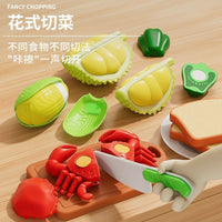 Fruit Cutting Toy Set with Peelable Fruits for Kids