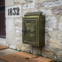 Vintage Wall Mailbox Rainproof Vintage Mailbox Weather Resistant for Entrance