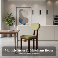 Upholstered Wooden Dining Chair Padded Seat and rear for Interior Designers