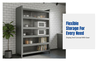 Kitchen Storage Rack, Multitier Carbon Steel Cabinet, Microwave Sideboard, Modern Nordic Design, Space-Saving Organizer