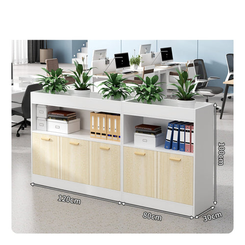 1 Piece Credenza with Planter Office Partition Cabinet Low Profile Filing Cabinet Storage with Engineered Wood Suitable for Office Workspace Privacy Organization