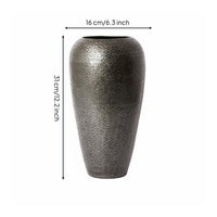 Gold Metal Vase Vintage Look Home Decor Handmade Feel for Entryway