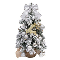 Mini Flocked White Christmas Tree with Snow Effect for Tabletop (45/60cm)