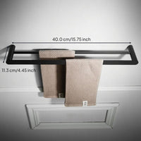 Matte black 304 steel bathroom shelf