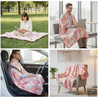 Knee Blanket Warm Throw Cozy for Journeyers, Campers, Car Travel, Camping, Office