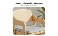 Adjustable Wooden Learning Chair Grows with Your Child for Preschoolers, Parents