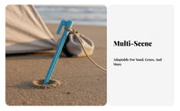 Threaded Ground Stake Strong and Sturdy Threaded Ground Peg Pointed Tip Tent Peg for Backpackers
