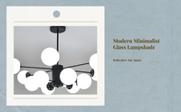 Frosted glass lampshade for bedroom