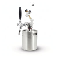 Stainless Steel Mini Keg with Faucet Pressurized Mini Keg Brushed Growler Long-Lasting for Homebrewers
