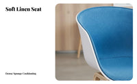 Single Paddinged Seat Modern and Aesthetic Upholstered Shell Chair Soft Upholstery Breathable Textile for Homeowners