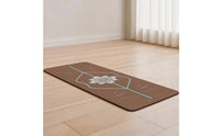 Grippy Coconut Fiber Exercise Mat Printed Exercise Mat with Alignment Lines Long-Lasting Wide for Yogis, Home Gym