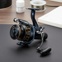 Precise Gearing System European Carp Fishing Reel Left Right Interchangeable Handle Double Drag Fishing Reel Stainless Steel Ball Bearings Fluid Line Release
