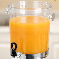 Transparent Drink Dispenser Domed Lid Tap Dispenser Drain Tray Drinkware Raised Stand