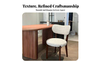 Upholstered Dining Armchair Minimalist Design Upholstered Armchair Nordic Aesthetic Ergonomic Backrest for Adults