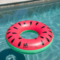 High Buoyancy Fruit Design Swim Circle Long-Lasting PVC Material Fruit Design Pool Inflatable Heavy Duty Watermelon Swim Circle Portable for Children, Adults, Beach, Water Party