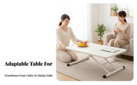 elevateTop Coffee-to-Dining Table Height-Adjustable transformable elevateTop Coffee Table multi-functionalUse Home Furniture for Families, Homeowners, Living Room