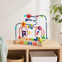 Wooden Bead Maze Educational Toy for Toddlers 0-3 Years Old - Animal and Ocean Theme