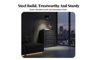Minimalist Multi-Drawer Cabinet Large Capacity Multi-Compartment Credenza Modern Design sturdy Construction for Office Workers