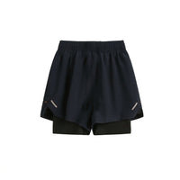 Running Shorts Womens 2 in 1 with Phone Pocket for Gym, Quick Dry Moisture Wicking Ice Silk Material, Anti-Exposure Liner for