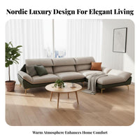 corner sofad Three-Seater Sofa Latex Filling 3-Seater sectional Couch with Ottoman Modern furniture design Room Furniture for Families, Office Workers, Studio