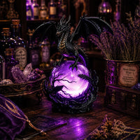 跨境新品Gothic Home Table Lamp 树脂哥特龙LED水晶球灯客厅摆件