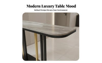 Minimalist Design Narrow Console Table Easy to Clean Slim Console Table Scratch-Resistant Hallway Furniture Waterproof for Interior Designers, Apartment Dwellers, Homeowners, Entryway, Living Room, Downice, Bedroom