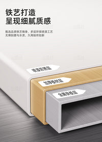 小型床头柜子替代神器铁艺简约现代置物架家用卧室极窄收纳小边几 奶油白+万向轮【优质碳钢合金+赠送棋盘格桌垫】 35x35x55cm