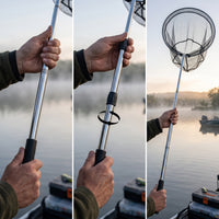 Telescopic Fishing Landing Net with Foldable Stainless Steel Pole for Catching Fish