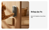Collects Loose Hair Wall Corner Cat Massager Reduces Shedding Wall Corner Cat Brush Softer Bristles for Cats, Cabinet Corners, Indoors, Home