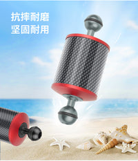 升级款防漏水防脱耐高水压双球头碳纤浮力灯臂直径D60mm