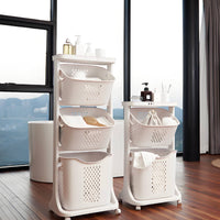 Multi-Tier Laundry Hamper Long-Lasting Bathroom Storage Breathable