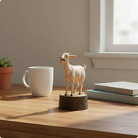 Screaming Goat Figure Funny Expressive Caprine Book Desktop Decoration Novelty Gift Set for Office