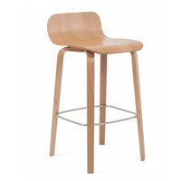 Saddle Seat High Stool Nordic Aesthetic Bar Chair Wear-Resistant for Cafe Owners