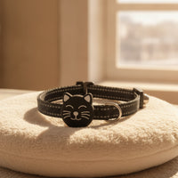 Quick-Release Cat Collar with Tracker Holder Adjustable Cat Tracker Collar Long-Lasting Comfortable for Kittens