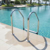 Stainless Steel Pool Ladder Polished Swimming Pool Ladder Anti-Slip for in-Ground Pools