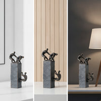 Climbing Figures Sculpture Light Luxury Statue Textured for Art Collectors