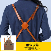 Canvas Apron for Craftsmen, Outdoor Woodworking, BBQ, Barista, Work Apron, Custom