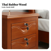 Nightstand with Drawers Large Storage Capacity 2-Drawer End Table Sturdy Frame