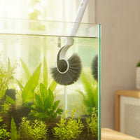 Aquarium Cleaning Brush Head Curved Aquarium Brush with Dense Bristles Scratch Aquatic Habitat Glass Cleaner