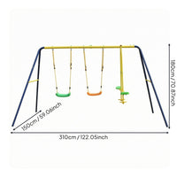 V-Shaped Frame Swing Set Galvanized Children's Swing Set Treated