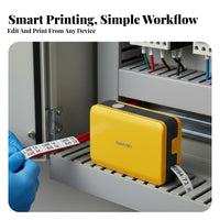 Handheld Wire Label Printer Rechargeable Label Creator Twin Power Supply