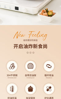 亚马逊304不锈钢油炸锅小炸锅日式复底天妇罗汤锅带滤油架温度计