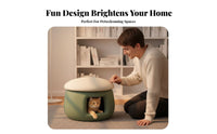 Mushroom-Shaped Cat House Stool Space-Saving Enclosed Pet Retreat Double-functionPurpose Design Cute Shape for Felines