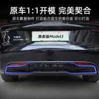 Rear Lip Small Diffuser Wing Spoiler Tail Protection Modification Accessory for Tesla Refreshed Model 3