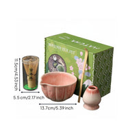 Matcha Starter Kit Gift Box Included Ceramic Matcha Bowl Whisk Set for Beginners