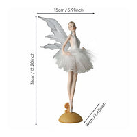 Ballerina Fairy Figurine Handmade Dancing Angel Statue Cake Topper for Dancers