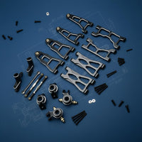 1/12 Scale RC Car Modification Kit 1/12 Scale Car Parts Easy Installation Aluminum Shock Absorber System Upgrade Kit for, off-Pavement