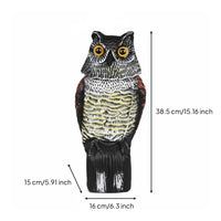 Solar Owl Decoy Bird Solar Owl Statue Sound Making for Water Pond