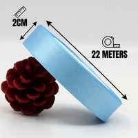 25 Yards 2cm Colored Ribbon Wide Color Selection Satin Ribbon Roll Richly Colored Colors for Crafters, DIY Enthusiasts, Crafting, Hair Bow Making